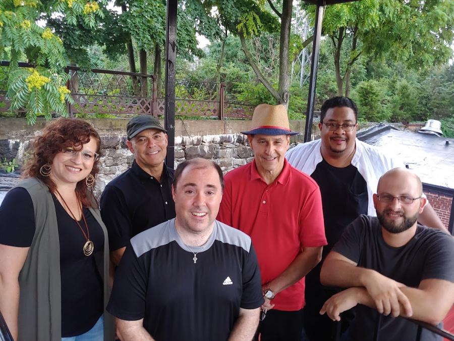 Sal with full band at Logan House